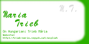 maria trieb business card